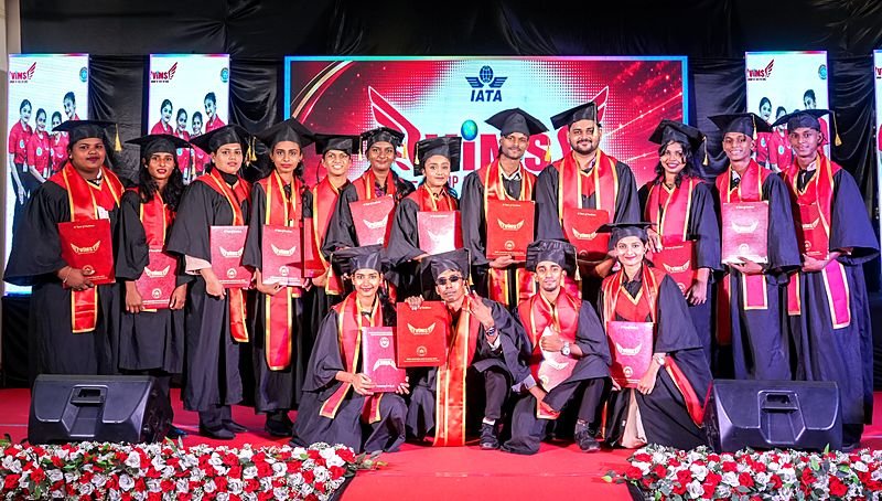 VIMS graduates in gowns at the convocation ceremony